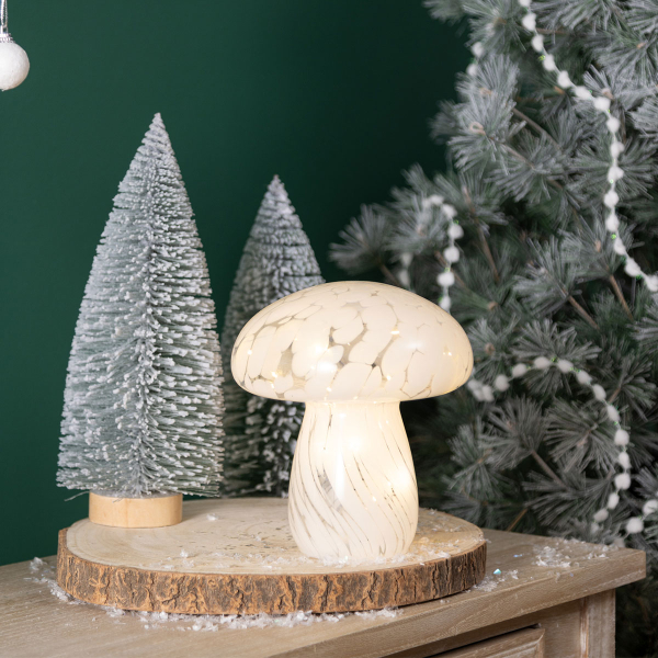 Διακοσμητικό Φωτιστικό LED Με Μπαταρία (Φ15x17.5) F-R Mushroom White 208917