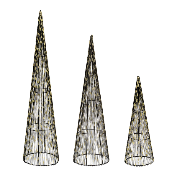 Χριστουγεννιάτικα Δεντράκια Με Led (Σετ 3τμχ) F-R 208969