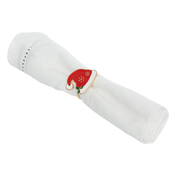 Χριστουγεννιάτικοι Κρίκοι Πετσέτας Φαγητού (Σετ 2τμχ) A-S Santa 199211