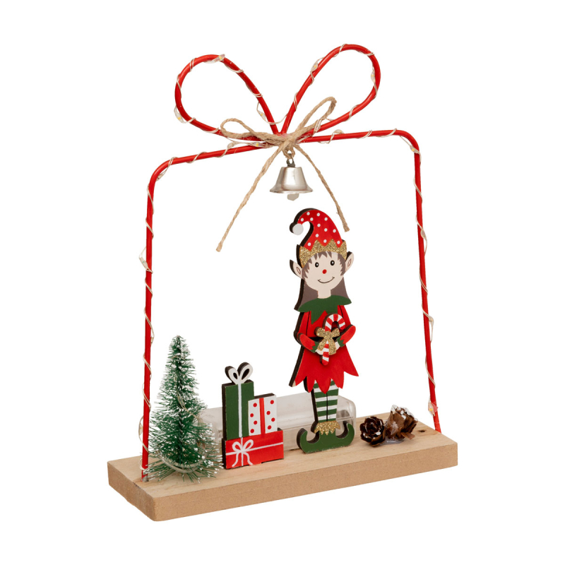 Χριστουγεννιάτικο Διακοσμητικό Με Led (21x5x16) F-R Elf Red 208956