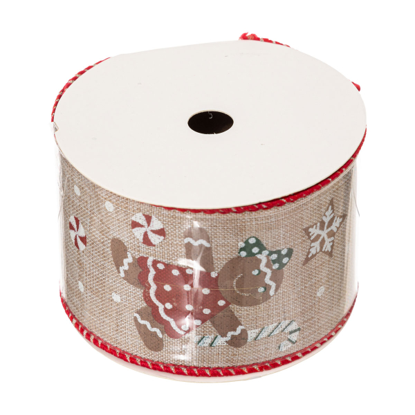 Χριστουγεννιάτικη Κορδέλα (300x5) A-S Gingerman 199359