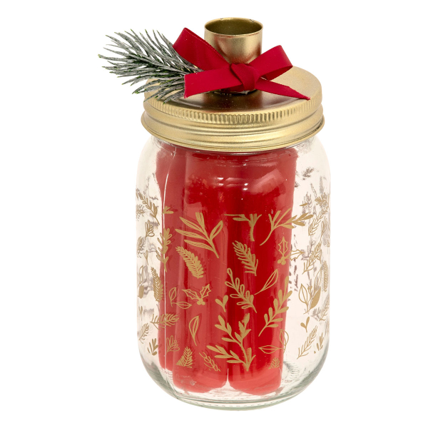 Χριστουγεννιάτικο Κηροπήγιο Με Κεριά (4τμχ) A-S Red 208542