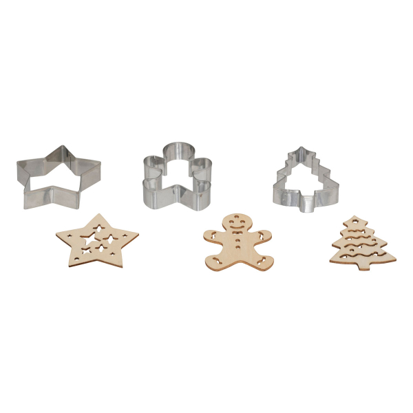 Χριστουγεννιάτικα Κουπ Πατ Ανοξείδωτα + Σφραγίδες (Σετ 6τμχ) F-V 204674