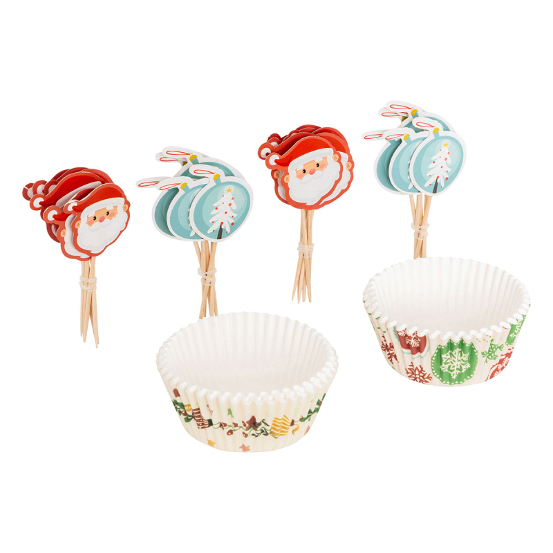 Χάρτινες Θήκες Για Cupcake + Toppers (75τμχ) F-V 204675