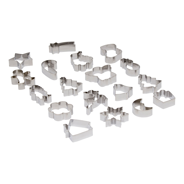 Χριστουγεννιάτικα Κουπ Πατ Ανοξείδωτα (Σετ 18τμχ) F-V 204678