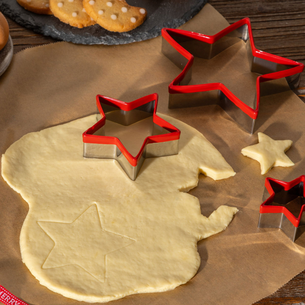 Χριστουγεννιάτικα Κουπ Πατ Ανοξείδωτα (Σετ 3τμχ) F-V Star 204665