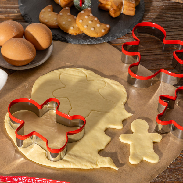 Χριστουγεννιάτικα Κουπ Πατ Ανοξείδωτα (Σετ 3τμχ) F-V Gingerman 204665