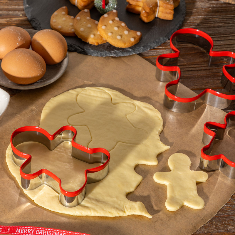 Χριστουγεννιάτικα Κουπ Πατ Ανοξείδωτα (Σετ 3τμχ) F-V Gingerman 204665