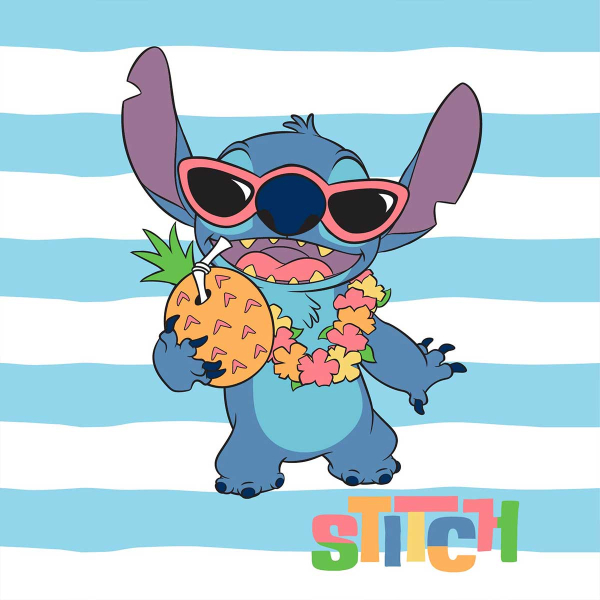 Παιδικό Μαγικό Πετσετάκι (30x30) Dimcol Lilo & Stitch 79 Sky Blue