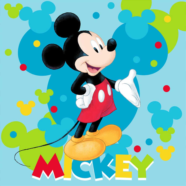 Παιδικό Μαγικό Πετσετάκι (30x30) Dimcol Mickey 73 Turquoise