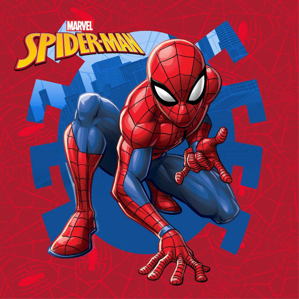 Παιδικό Μαγικό Πετσετάκι (30x30) Dimcol Spiderman 71 Red