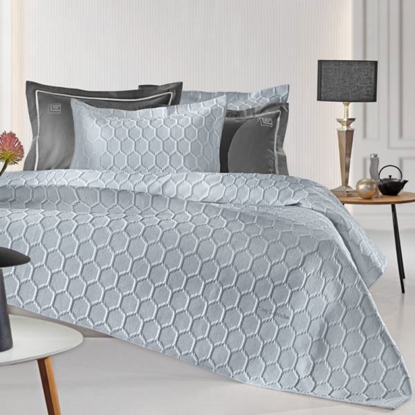 Κουβερλί King Size (Σετ 240x250) Guy Laroche Hive Silver