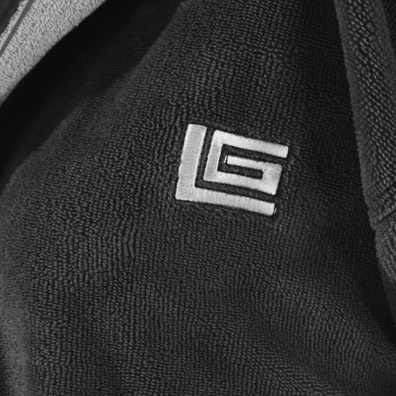 Μπουρνούζι Guy Laroche Monogram Black Small Home Λευκά Είδη Μπάνιου Μπουρνούζια Spitishop