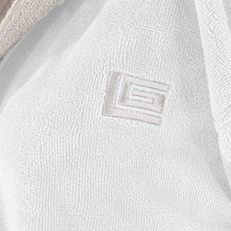 Μπουρνούζι Guy Laroche Monogram White Small Home Λευκά Είδη Μπάνιου Μπουρνούζια Spitishop