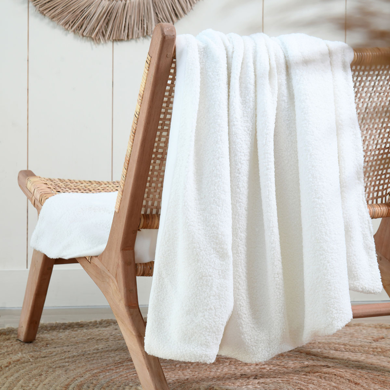 Κουβέρτα Καναπέ Fleece (125x150) S-F Paddou Ecru P2D525001