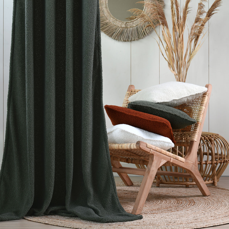 Κουρτίνα (140x260) Με Τρουκς S-F Paddou Khaki R6D525004