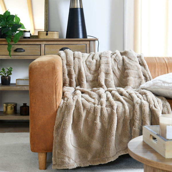Κουβέρτα Καναπέ Fleece (130x160) S-F Fauves Naturel P2D939003