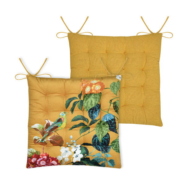 Μαξιλάρι Καρέκλας 2 Όψεων (38x38) S-F Emmy Mustard CUD917001GAL