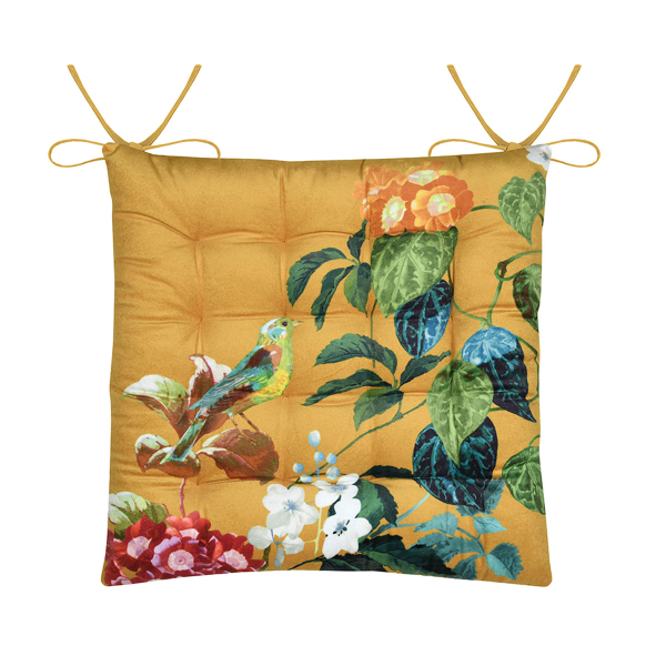 Μαξιλάρι Καρέκλας 2 Όψεων (38x38) S-F Emmy Mustard CUD917001GAL