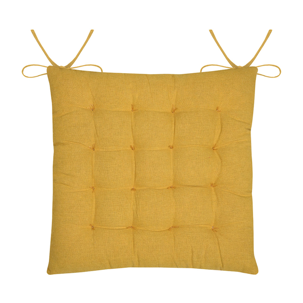 Μαξιλάρι Καρέκλας 2 Όψεων (38x38) S-F Emmy Mustard CUD917001GAL