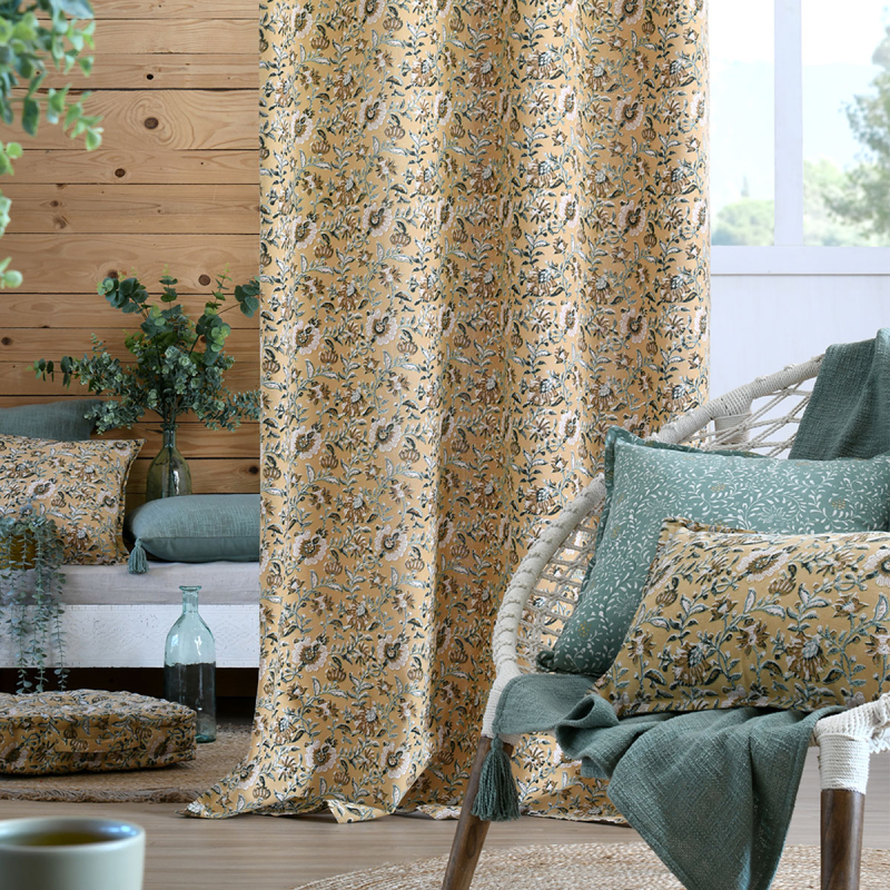 Κουρτίνα (140x260) Με Τρουκς S-F Shana Mustard R6D916001