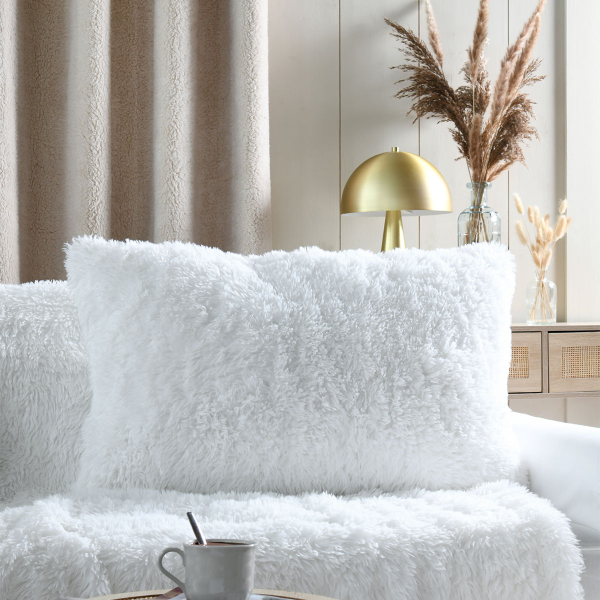 Διακοσμητικό Μαξιλάρι Γούνινο 2 Όψεων (50x80) S-F Cozy Life White C6E008001