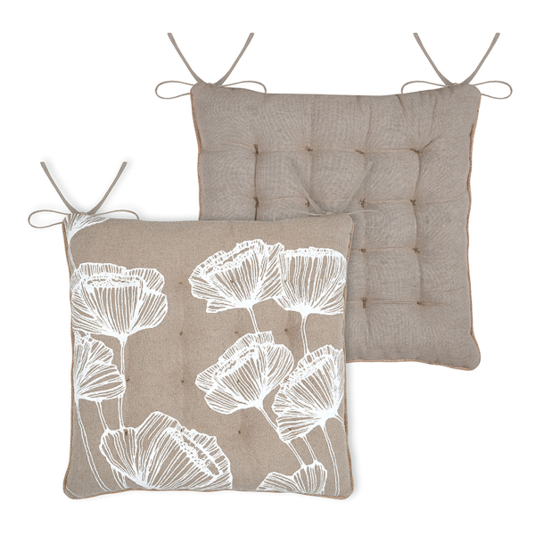 Μαξιλάρι Καρέκλας 2 Όψεων (38x38) S-F Oriana Naturel CUD938002GAL