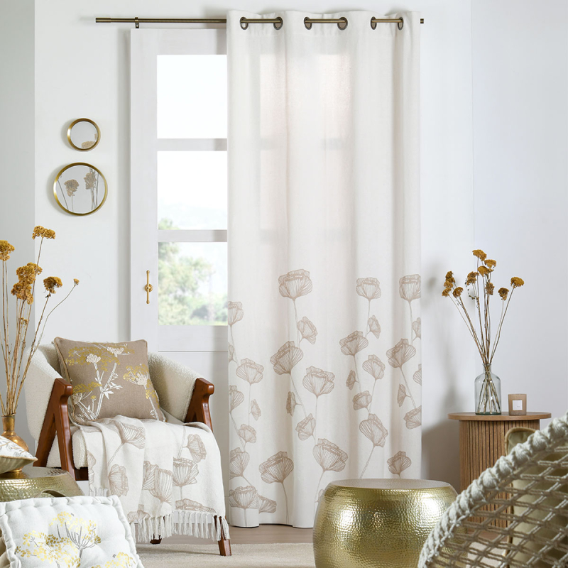 Κουρτίνα (140x260) Με Τρουκς S-F Oriana Naturel R6D938001