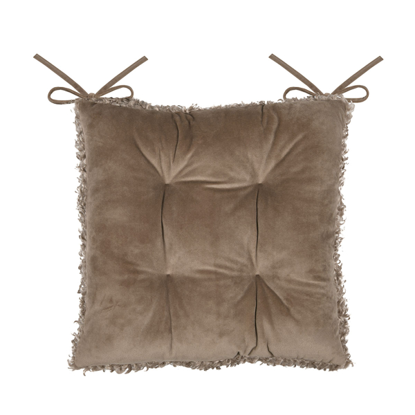 Μαξιλάρι Καρέκλας 2 Όψεων (38x38) S-F Cozy Life Taupe CUE008002GAL