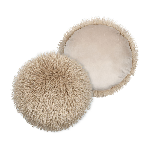 Διακοσμητικό Μαξιλάρι Γούνινο (Φ40x28) S-F Cozy Life Beige C0E008002