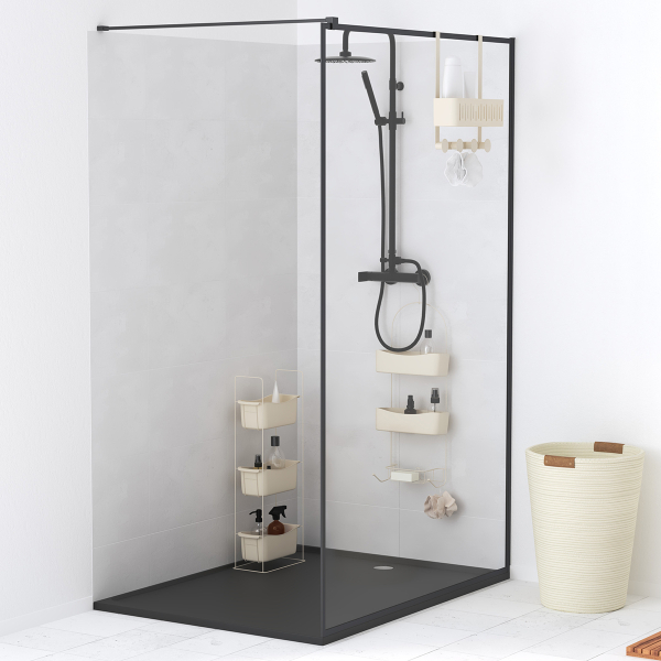 Ραφιέρα Μπάνιου Δαπέδου 3 Θέσεων (28.9x15.8x75.7) F-V Shower 213345