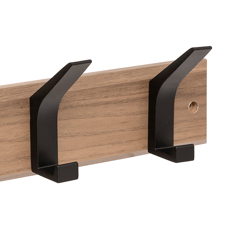Κρεμάστρα Τοίχου 4 Θέσεων (45X6 5X10) F-V Ziny Wood Black 209386A Home Οργάνωση & Αποθήκευση Κρεμάστρες Spitishop