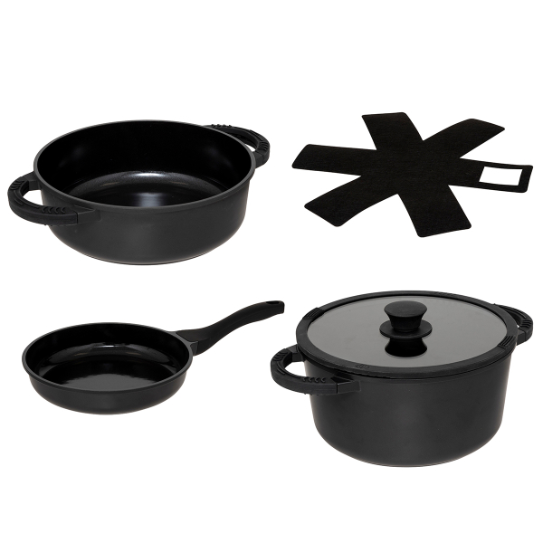 Μαγειρικά Σκεύη (Σετ 6τμχ) Χυτού Αλουμινίου F-V Battery 209612