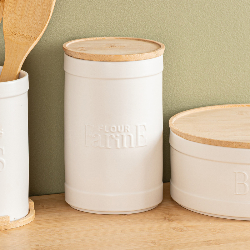 Δοχείο Για Αλεύρι (Φ12.2x19.7) F-V Natureo White 194230A