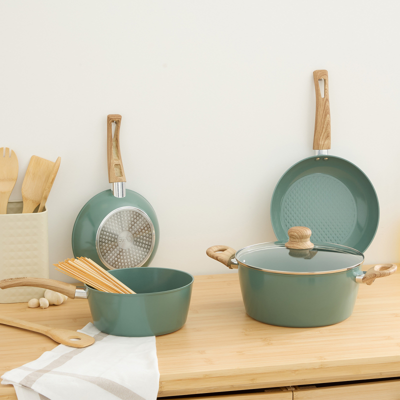 Μαγειρικά Σκεύη (Σετ 6τμχ) Σφυρήλατου Αλουμινίου F-V Forge 204613