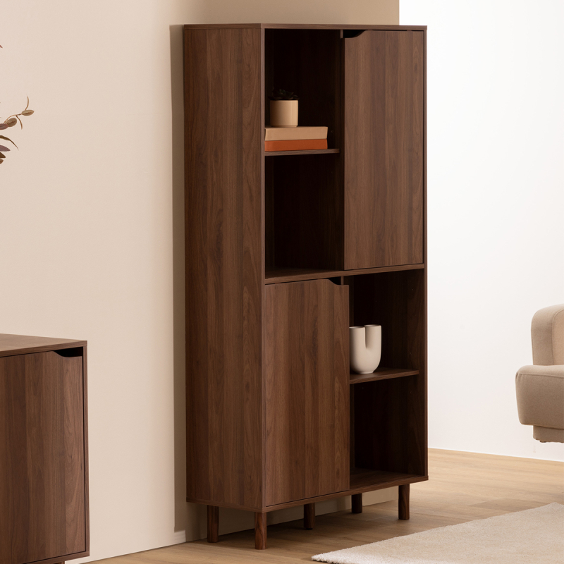 Βιβλιοθήκη Δαπέδου 4 Θέσεων Με Ντουλάπια (80x30x159.5) F-V Slidy 193608