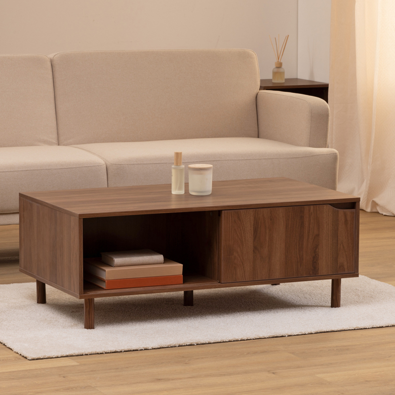 Τραπέζι Σαλονιού Με 2 Ντουλάπια + 2 Ράφια (108x60x42) F-V Slidy 193609