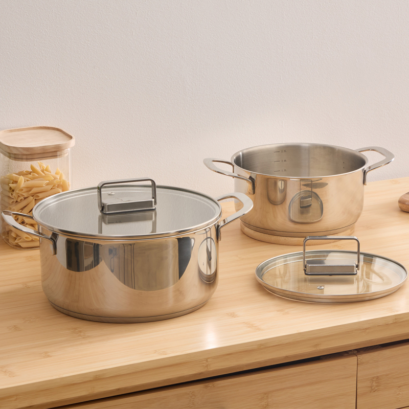 Κατσαρόλες Ανοξείδωτες (Σετ 2τμχ) F-V Pot 204652