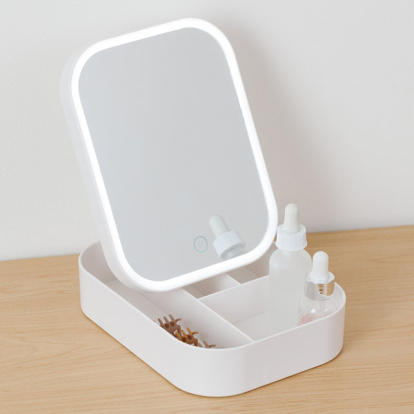 Επιτραπέζιος Καθρέφτης Με Led & Θήκες Οργάνωσης (19.8x15x6) F-V Illuminated 204934