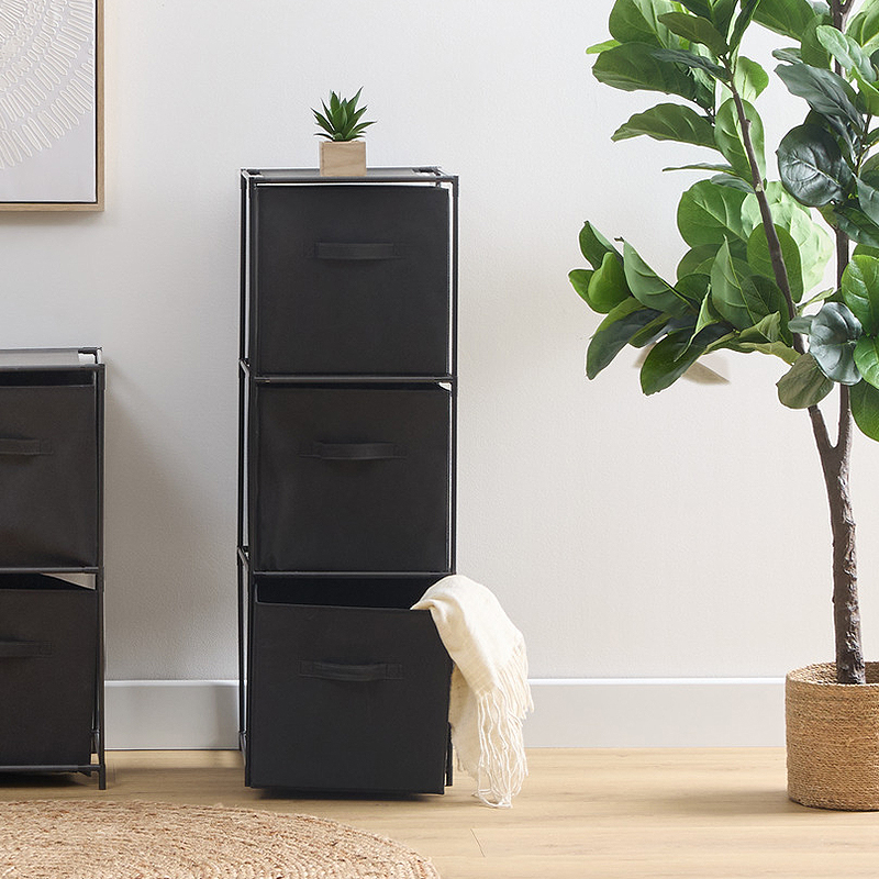 Συρταριέρα 3 Θέσεων (34x34x99) F-V Mix'n Modul Black 193643