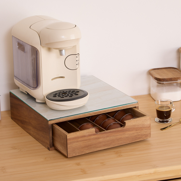 Θήκη Για Κάψουλες Καφέ (30x30x9.7) F-V Acacia 190135