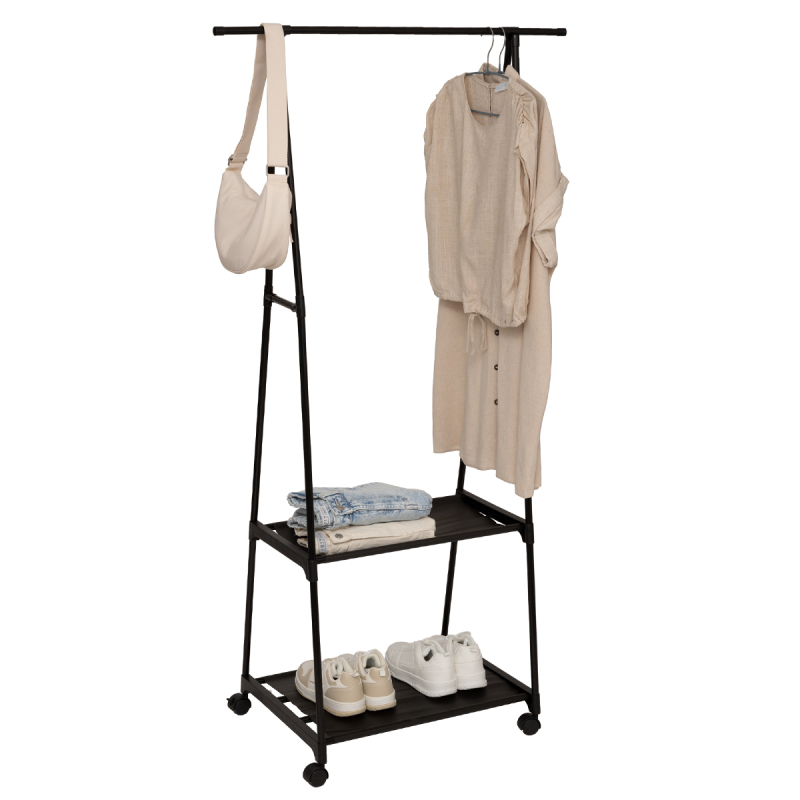 Κρεμάστρα Δαπέδου Με Ράφια Τροχήλατη (82.5x43.5x156) F-V Intissa 209376