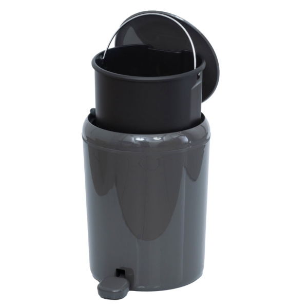 Κάδος Απορριμμάτων (Φ23x28) Rainbow Space 5lt Γκρι Σκούρο