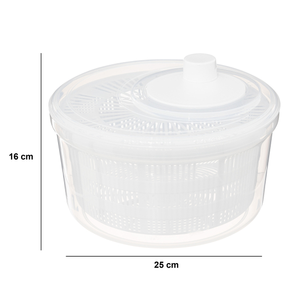 Στραγγιστήρι - Σουρωτήρι Λαχανικών (Φ25x16) F-V Salad Spinner 189916 White