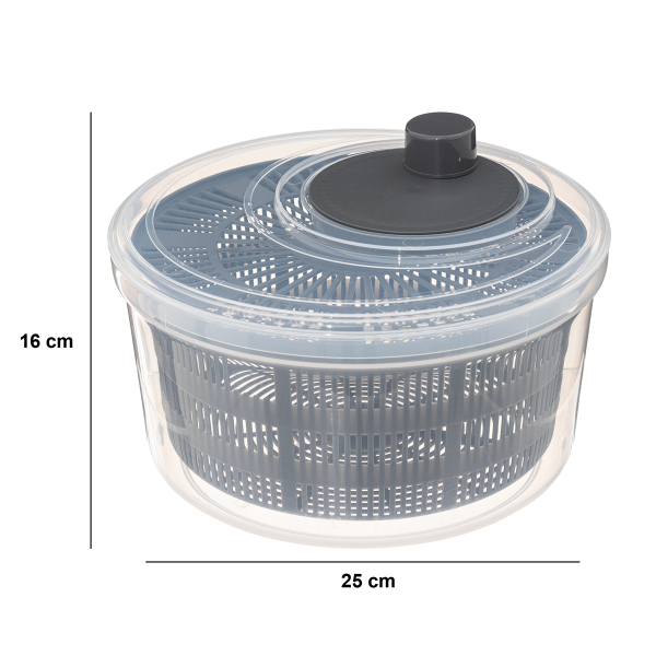 Στραγγιστήρι - Σουρωτήρι Λαχανικών (Φ25x16) F-V Salad Spinner 189916 Grey