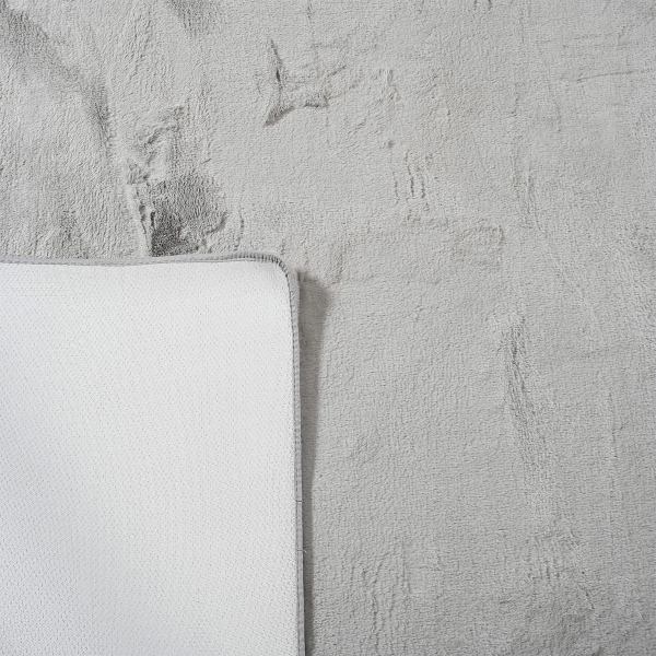Γούνινα Χαλιά Κρεβατοκάμαρας (Σετ 3τμχ) Polcarpet Rabbit Fur Foam Grey