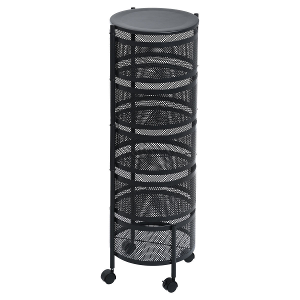 Τρόλεϊ/Ραφιέρα 5 Θέσεων (Φ30x90) Estia Μαύρο 01-21245