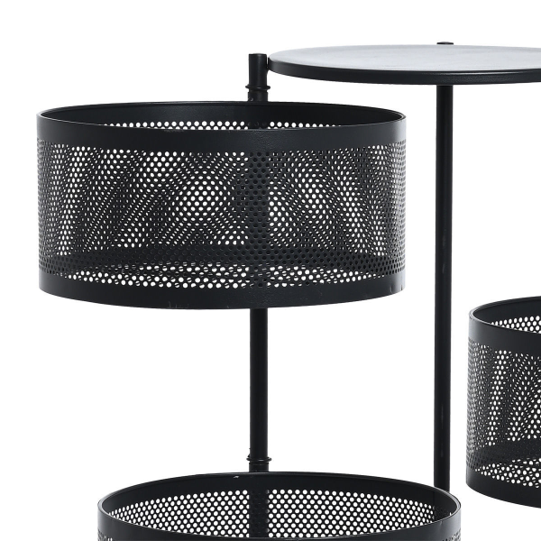 Τρόλεϊ/Ραφιέρα 5 Θέσεων (Φ30x90) Estia Μαύρο 01-21245