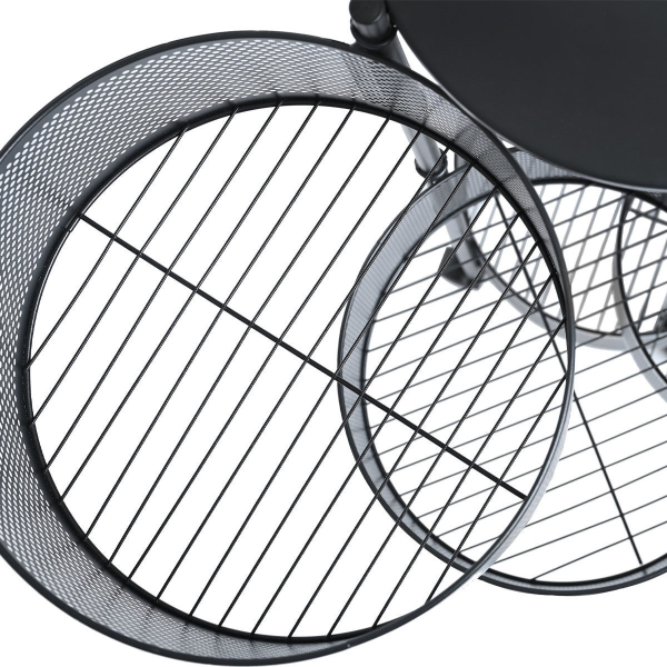 Τρόλεϊ/Ραφιέρα 5 Θέσεων (Φ30x90) Estia Μαύρο 01-21245