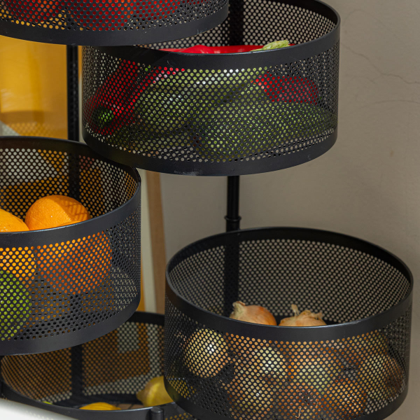 Τρόλεϊ/Ραφιέρα 5 Θέσεων (Φ30x90) Estia Μαύρο 01-21245